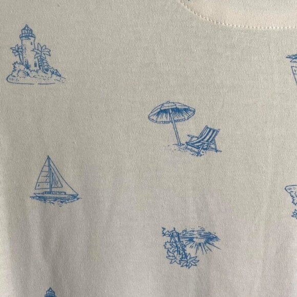 Tackle & Tides Coastal Print Polo Shirt Men's Size Large - Picture 9 of 10